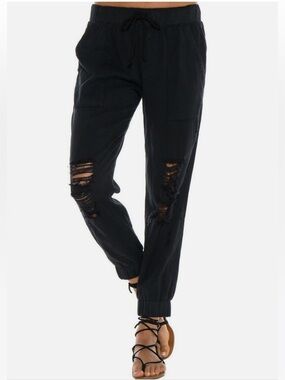 Cloth and Stone distressed drawstring pants